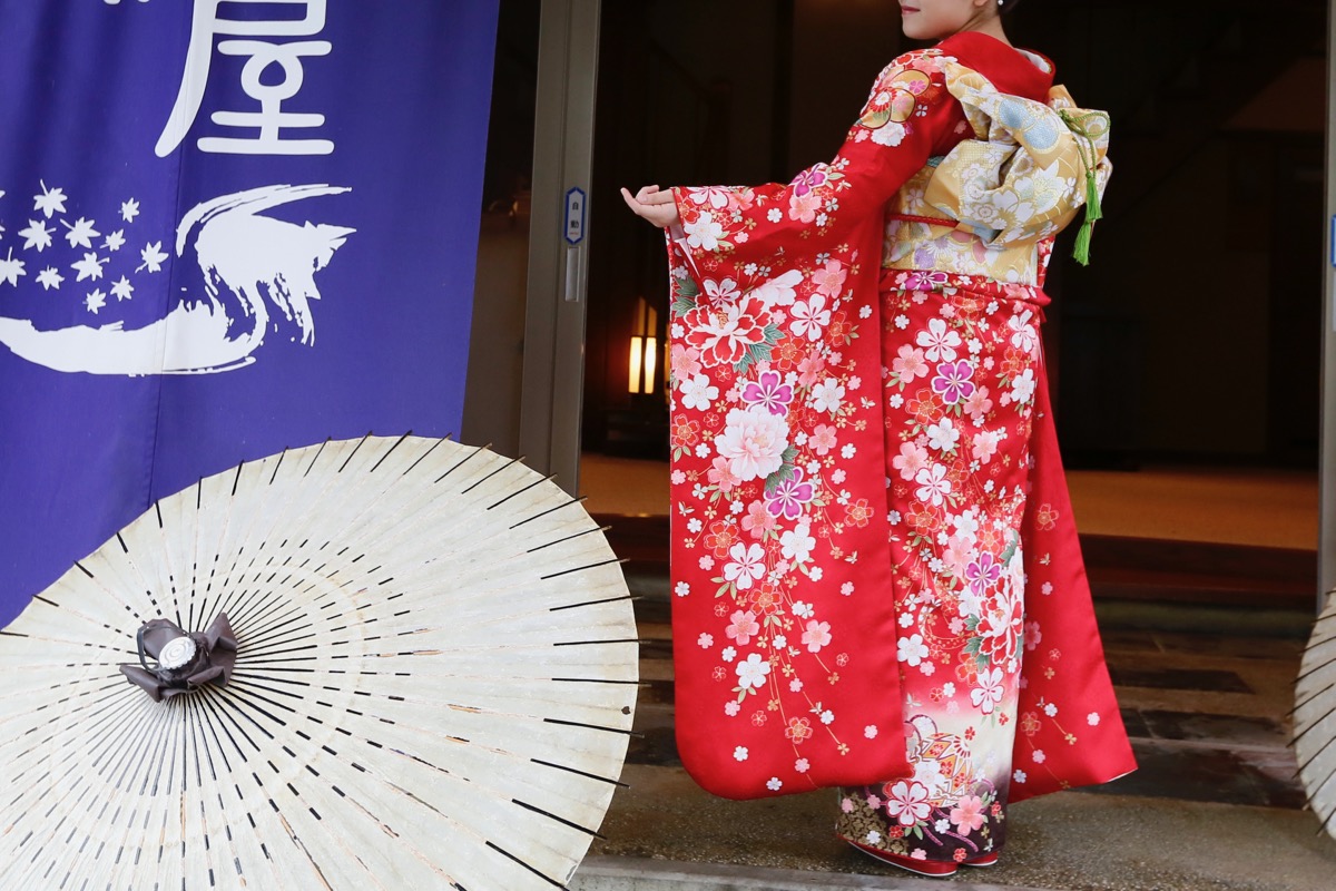 Japanese Yukata flowing water design cotton for men summer kimono cloth